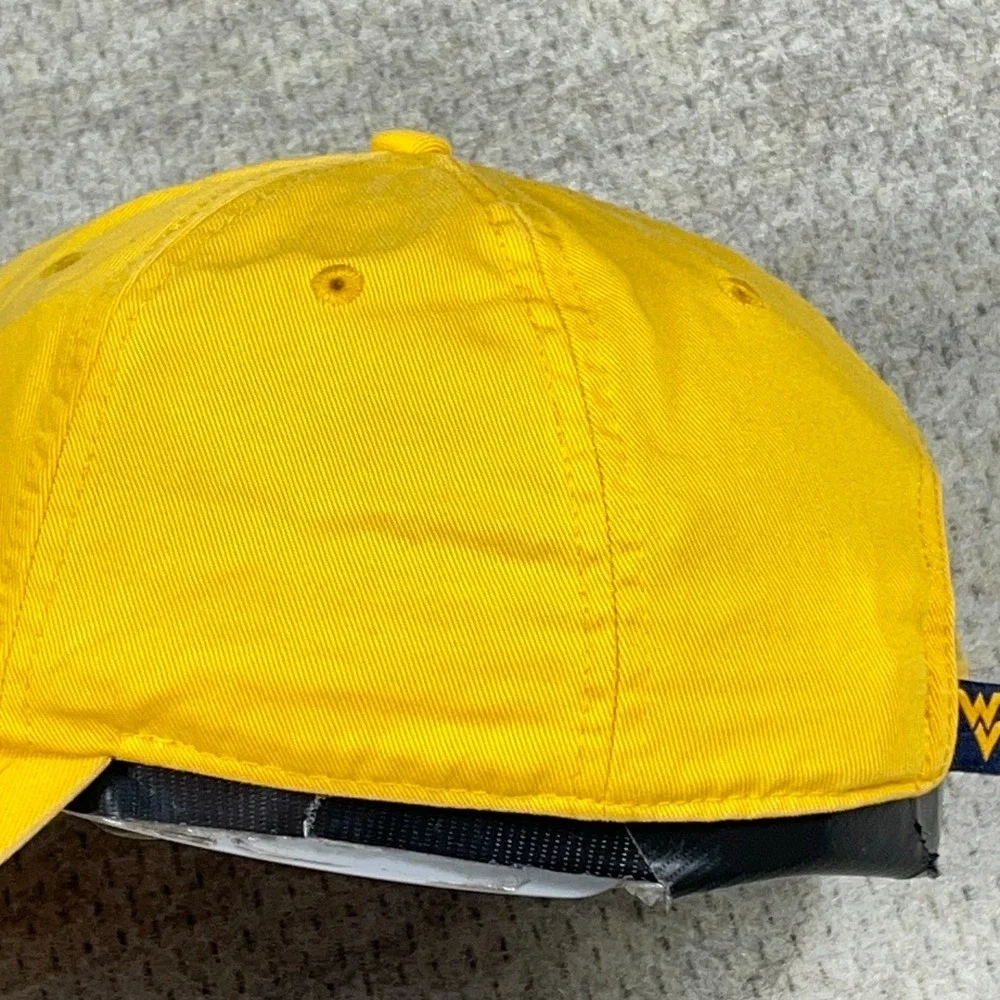 West Virginia Mountaineers Hat Cap Strap Back Nike Swoosh Dad WVU Yellow Adult - Picture 3 of 8